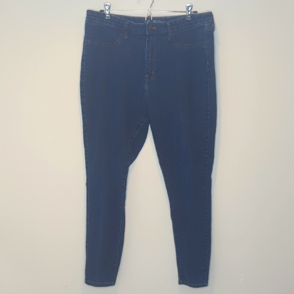 Wild Fable Women's Size 18/34R High Rise Skinny Jeans Dark Blue Plus Size